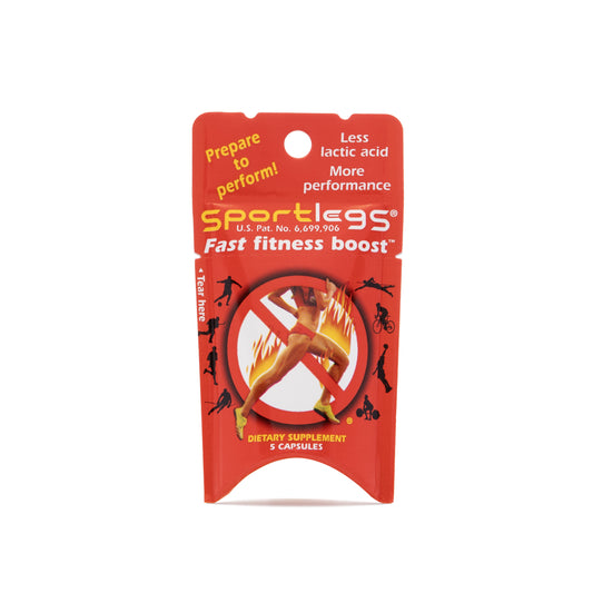 SportLegs Fast Fitness Boost Pre-Workout Lactic Acid Supplement, 5-Cap Packet, Trial Pack of 3